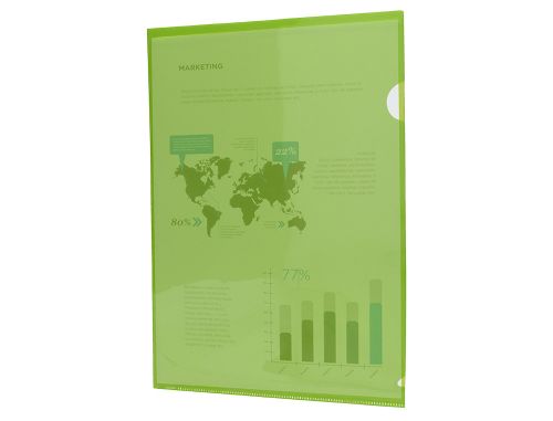 Bolsa dossier liderpapel din a4 polipropileno verde translucido 20 folhas , Liderpapel , 20067 , 4710581440039
